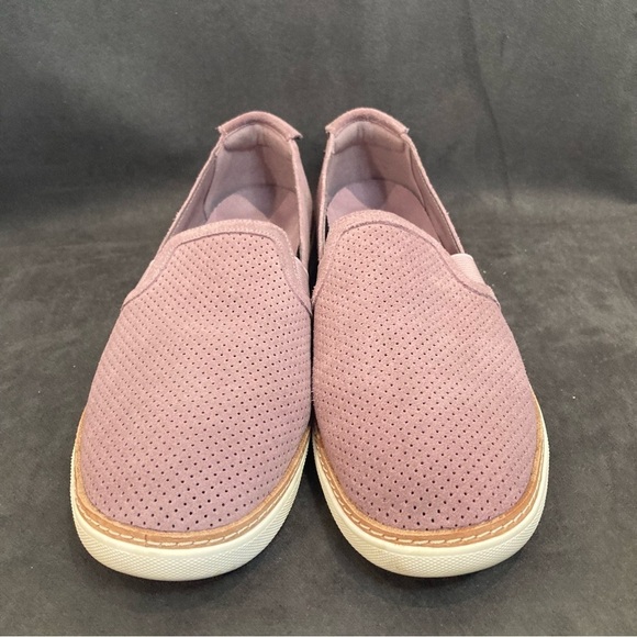 VIONIC Sz 10 Malina Perforated  Toe Cap Rubber Sole Suede Slip On Loafers Flats - Picture 3 of 15